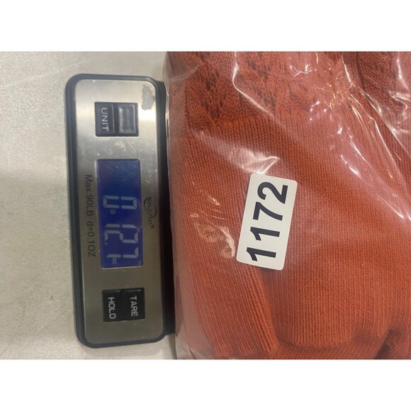 Vintage Pendleton Sweater Womens XL Petite Orange Open Knit Long Sleeves Pullove - Picture 10 of 10